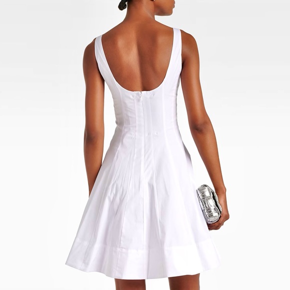 πΊπHPππΊ NWT Staud Wells Mini Dress White - Picture 2 of 16